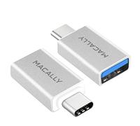 Macally UCUAF2 paquete de dos adaptadores USB-C a USB-A para MacBook, MacBook Pro, Chromebook Pixel y cualquier otro dispositivo con puerto USB-C