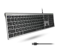 Macally Ultra-Slim USB Wired Computer Keyboard for Apple Mac Pro USB QWERTY Inglés Negro Teclado