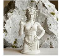 Macamolly Decoración del hogar Medusa with Attitude Escultura The Original Talk to The Hand Icon una diosa griega con dedo medio 20 cm de alto, un regalo original para amigos y colegas-Medusa