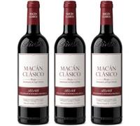 Macán Clásico Rioja DOCa - Pack 3 Botellas de Vino Tinto - Bodegas Benjamín de Rothschild & Vega Sicilia - 75 cl por Botella
