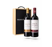 Macán & Macán Clásico Rioja DOCa - Estuche Premium de Madera 2 Botellas 75cl - Bodegas Benjamin de Rothschild & Vega Sicilia - Vino Tinto Reserva de Alta Gama