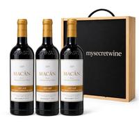 Macán Rioja DOCa - Pack 3 Botellas de Vino Tinto 75 odegas Benjamin de Rothschild & Vega Sicilia - Con Caja de Madera MySecretWine