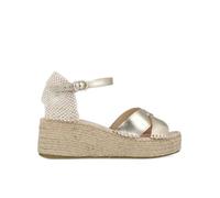 Macarena Anisa 39 Sandalia de Cuña Mujer Dorado - sintético talla: 40