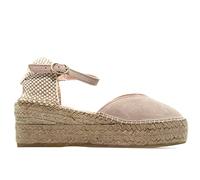 MACARENA - Java22 Beig - Sandalia de piel, con cuña, hebilla, suela de goma, para: Mujer color: BEIG talla:38