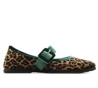 MACARENA - Zapato mocasín de Tela,manoletina,Tira con Hebilla,Suela de Goma,Plantilla Extraible,Leopardo para: Mujer Color: Leopardo Talla:38