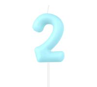 Macaron Blue Number 2 Velas, Azul 2nd Cumpleaños Velas, Macaron Happy Birthday Candle para Pastel, Decoración de Pasteles Dulces, Macaron Azul Cake Topper para Niñas Niños Decoraciones de Cumpleaños