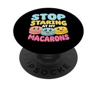 Macaron Lover Kawaii Design Stop Mirando Mis Macarons PopSockets PopGrip Adhesivo