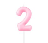 Macaron Rosa Número 2 Velas, Rosado 2nd Cumpleaños Velas, Macaron Happy Birthday Candle para Pastel, Decoración de Pasteles Dulce Decoración de Pasteles Macaron Rosa Cake Topper para Niñas Niños
