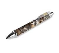 maccbn 1 bolígrafo de gel retráctil de 0,5 mm, tinta negra líquida, suave, con agujero de árbol de mapache, con agarre ergonómico cómodo, de secado rápido y sin manchas, recargables, para oficina para