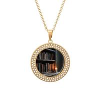 maccbn Collar de diamantes con vela antigua para mujer, collar conmemorativo para pareja, cadena de aleación de 20 pulgadas, collar con colgante de foto personalizada para cumpleaños, aniversario