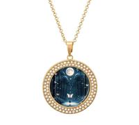 maccbn Collar de diamantes de fantasía con luz negra para mujer, collar conmemorativo para pareja, cadena de aleación de 20 pulgadas, collar con colgante de foto personalizada para cumpleaños