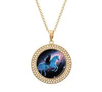 maccbn Collar de diamantes para mujer, collar conmemorativo para pareja, cadena de aleación de 20 pulgadas, collar con colgante de foto personalizada para cumpleaños, aniversario, joyería, regalo para