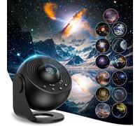 Macchiatto Projecteur Ciel Etoile Planetarium Projecteur, Projecteur Galaxie avec 13 Disques de Film, Veilleuse Projecteur Réglage de Rotation à 360°pour Chambre Plafond Cadeaux Enfants Adultes