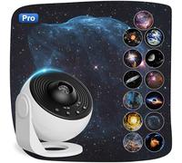 Macchiatto Proyector de Estrellas Proyector Planetario Galaxia Dormitoriocon Techo con 13 Discos de Película, Luz Nocturna Infantil y Adultos, Ángulo ajustable 360°