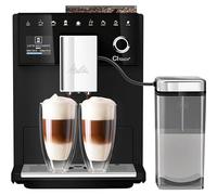 Melitta CI Touch (F630-112) - Cafetera automática con sistema de leche, recipiente para granos de dos cámaras, pantalla One Touch, grosor del café ajustable en 4 niveles, color negro