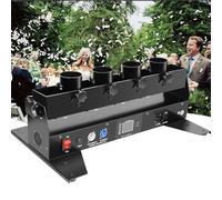 Macchina Per Cannoni Di Coriandoli Macchina lancia 4 colpi, barra elettrica professionale DMX/effetto palco remoto, soffiatore ad angolo regolabile