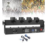 Macchina Per Coriandoli Elettronica Lanciatore professionale con 4 pistole, telecomando DMX512, per feste di matrimonio e discoteca