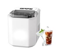 Macchina per il ghiaccio autopulente, macchina per il ghiaccio portatile da banco con serbatoio da 1,3 l, produce 12 kg di ghiaccio in 24 ore, pronta in 6-8 minuti, ideale per feste in casa e in uff
