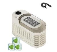 Macchina per il ghiaccio portatile da banco, mini macchina per il ghiaccio compatta con cavo di alimentazione per auto, 8 cubetti in 10 minuti, doppia modalità di produzione del ghiaccio per casa e
