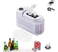 Macchina per il ghiaccio portatile da banco, piccola macchina per il ghiaccio da tavolo, 8 cubetti in 10-15 minuti, mini macchina per il ghiaccio compatta, per ufficio, casa, campeggio, camper, auto