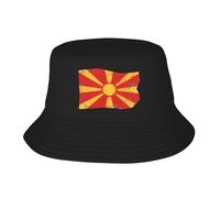 Macedonia del Norte Bandera Nacional Mujer Verano Sombrero De Pescador Estampado Gorra De Pesca para Playa Al Aire Libre
