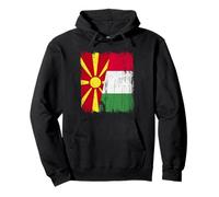 Macedonia del Norte Italia Media Bandera Orgulloso italiano macedonio Sudadera con Capucha