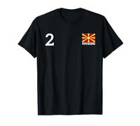 Macedonia del Norte Número 2 Bandera Nacional Patrimonio País Camiseta