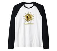 Macedonia Estrella de Vergina Historia del Reino Griego Antiguo Camiseta Manga Raglan