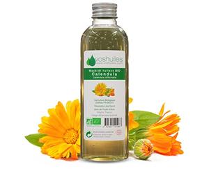 Macerado oleoso orgánico de caléndula - 250 ml | 100% puro y natural - ecológico ecológico ecológico - Calma, suaviza y repara, aceite para mezcla - Control de calidad