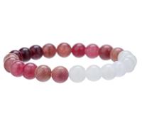 MACEROES Pulsera de cuero artesanal con charms bohemios, estilo hippie chic, 19.0 Centimetri, Amatista Ágata Piedra de Luna, Aguamarina sintética