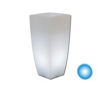 Maceta Agave de Resina Cuadrada Con Luz Azul H70 33x33Cm