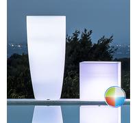 Maceta Agave de Resina Redonda Con Led multicolor con batería H90 Ø 40Cm