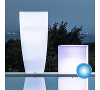Maceta Agave de Resina Redonda Con Luz Azul H90 Ø 40Cm