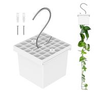 Maceta ajustable con tapas y gancho, cesta pequeña ajustable con tapa y gancho, contenedor pequeño para plantas, para ventana, hogar, cumpleaños, día de la semana, oficinas, dormitorio, encimera