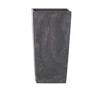 Maceta alta 11,4 l prosperplast urbi square effect de plástico con depósito en color antracita, 37,5 (alto) x 19,5 (ancho) x 19,5 (profundo) cms
