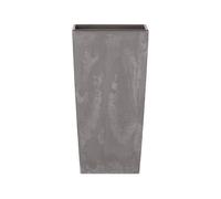 Maceta alta 11,4 l prosperplast urbi square effect de plástico con depósito en color gris claro, 37,5 (alto) x 19,5 (ancho) x 19,5 (profundo) cms