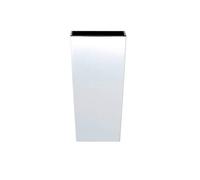 Maceta alta 16,3 L Prosperplast Urbi Square de plástico CON depósito en color Blanco, 55 (alto) x 29,5 (ancho) x 29,5 (profundo) cms
