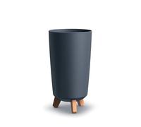 Maceta Alta con Patas Gracia TUBUS Slim Antracita, 19,5x19,5x36,5 cm