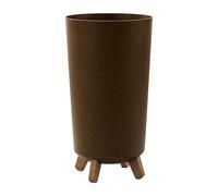 Maceta alta con patas GRACIA TUBUS SLIM ECO WOOD Café, 19,5x19,5x36,5 cm