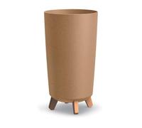 Maceta alta con patas GRACIA TUBUS SLIM ECO WOOD Natural, 23,9x23,9x44,5 cm