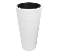 Maceta Alta Prosperplast de Rattan Sintético Blanco 23L