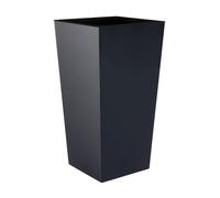 Maceta alta urbi 11,4 litros, de plastico, 19,5 x 19,5 x 37,5 cm en color antracita