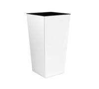 Maceta alta urbi 16,3 litros, de plastico, 22 x 22 x 42 cm en color blanco
