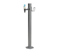 Maceta autónoma de acero inoxidable con llave bloqueable para riego y riego al aire libre, 86 x 17 cm, decoración de jardín duradera, perfecta para plantas y flores