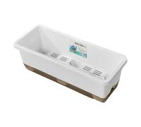 Maceta autorriego - Contenedor rectangular para plantar de 16,9 pulgadas | Tomates Maceta de fresas con cuerda absorbente, huerto interior exterior y esquejes