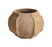 Maceta baja de cemento de jardín interior exterior 43 x 29 cm beige Inntal