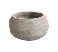 Maceta baja de cemento de jardín interior exterior 47 x 23 cm gris Rauris
