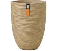 Maceta baja decorativa Capi Rib NL Beige 46 x 58 cm aislante interior exterior