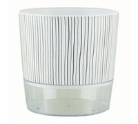 Maceta blanca de riego automático para uso en interiores, contenedor de plástico de riego automático con depósito, soporte de escritorio pequeño de bajo mantenimiento para orquídeas y vegetación (A)