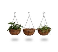 Maceta colgante cestas decorativas cesto de coco 3 piezas 35 cm cesta colgante